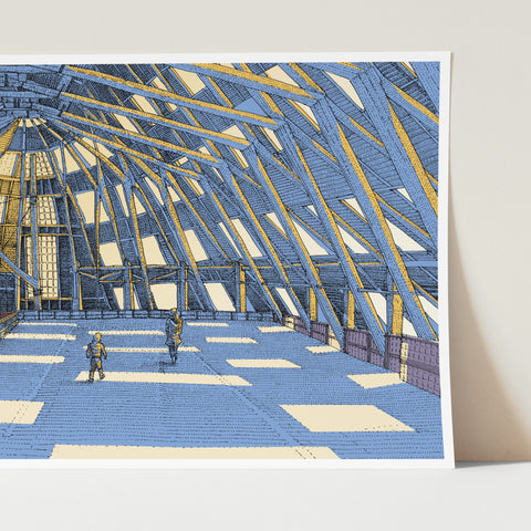 Dockyard Slip 3 Colour Art Print (A4)