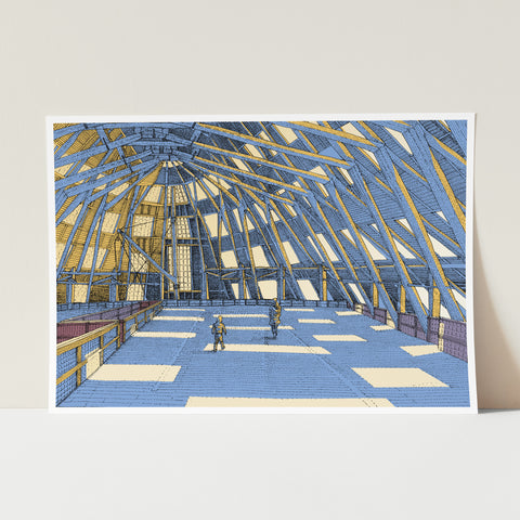 Dockyard Slip 3 Colour Art Print (A4)