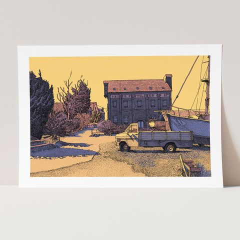 Faversham Quay Colour Art Print (A4)