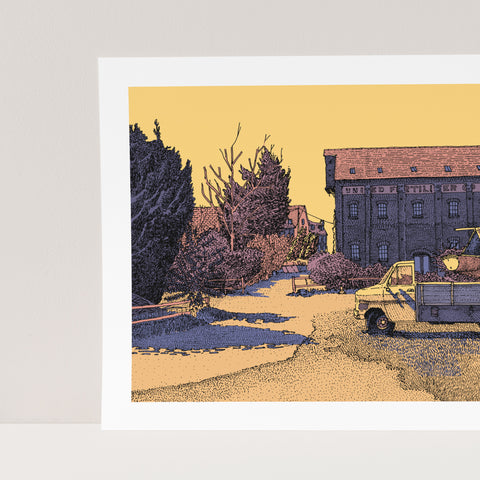 Faversham Quay Colour Art Print (A4)