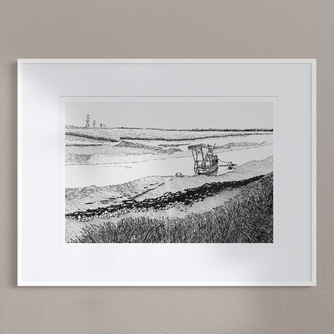 Hollowshore Low Tide Limited Edition Giclee Art Print