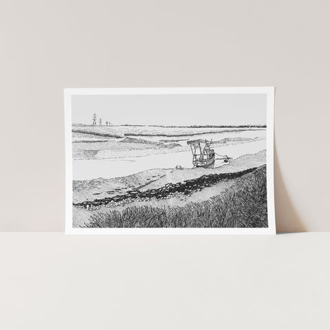 Hollowshore Low Tide Limited Edition Giclee Art Print